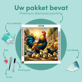 Diamond Painting Haan, Kippen en Kuikens