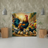 Diamond Painting Haan, Kippen en Kuikens