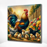 Diamond Painting Haan, Kippen en Kuikens
