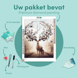 Diamond Painting Hert met groot Gewei