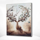 Diamond Painting Hert met groot Gewei