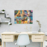 Diamond Painting Katjes en Leeuwen