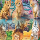 Diamond Painting Katjes en Leeuwen