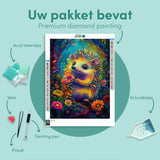 Diamond Painting Kleurrijke Egel