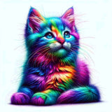 Diamond Painting Kleurrijke Kat