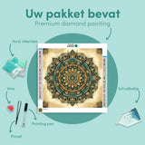 Diamond Painting Mandala Geel/Blauw