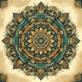 Diamond Painting Mandala Geel/Blauw