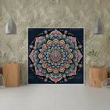 Diamond Painting Mandala Roze/Blauw/Geel