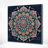 Diamond Painting Mandala Roze/Blauw/Geel
