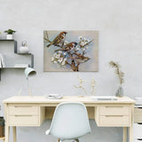 Diamond Painting Mussen op een Takje