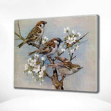 Diamond Painting Mussen op een Takje