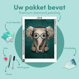 Diamond Painting Olifant Koptelefoon