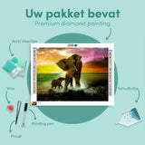 Diamond Painting Olifanten in de Zee