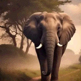 Diamond Painting Olifant in de Bossen