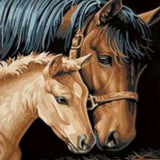 Diamond Painting Paard en Veulen