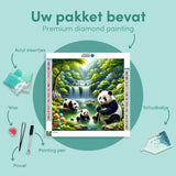 Diamond Painting Panda's bij het Meer
