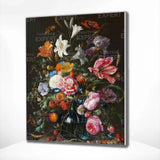 Diamond Painting Portret Bloemen in een Blauwe Vaas