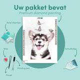 Diamond Painting Puppy Blij