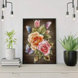 Diamond Painting Roos met Vlinders