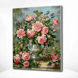 Diamond Painting Roze Rozen Boeket