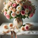 Diamond Painting Rozen in een Vaas