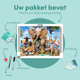 Diamond Painting Safari met Dieren