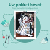 Diamond Painting Sneeuwpop Hoed