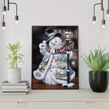 Diamond Painting Sneeuwpop Hoed