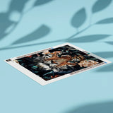 Diamond Painting Tijger met Bloemen