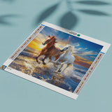 Diamond Painting Twee Paarden