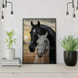 Diamond Painting Twee Paarden