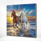 Diamond Painting Twee Paarden