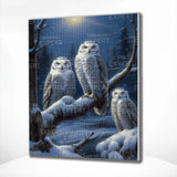 Diamond Painting Uilen in de Sneeuw