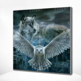 Diamond Painting Uil met Wolf