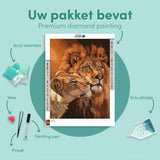 Diamond Painting Verliefde Leeuwen