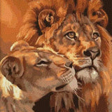 Diamond Painting Verliefde Leeuwen