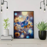 Diamond Painting Vlinder met Bloem