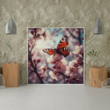 Diamond Painting Vlinder met Bloemen