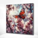 Diamond Painting Vlinder met Bloemen