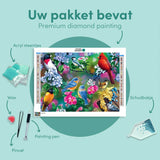 Diamond Painting Vogels en Bloemetjes