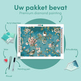 Diamond Painting Vogels met Bloemen