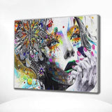 Diamond Painting Vrouw met Bloem