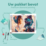 Diamond Painting Vrouw met Luipaard