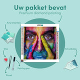 Diamond Painting Vrouw met Verfspetters
