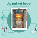 Diamond Painting Zonsondergang Strand