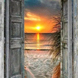 Diamond Painting Zonsondergang Strand