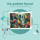 Diamond Painting Drie Papegaaien