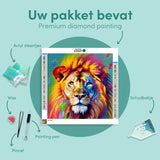 Diamond Painting Kleurrijke Leeuw