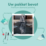 Diamond Painting Tijger Spiegelbeeld
