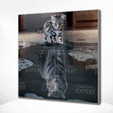 Diamond Painting Tijger Spiegelbeeld
